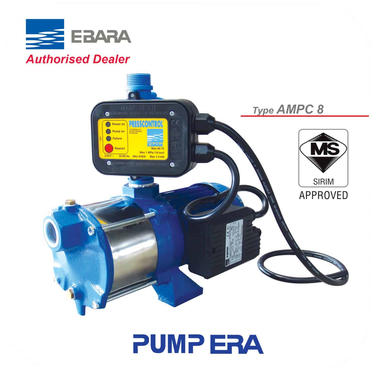 EBARA Compact Booster Pump AM8PC 0.6 kW Pump Era Sdn. Bhd.